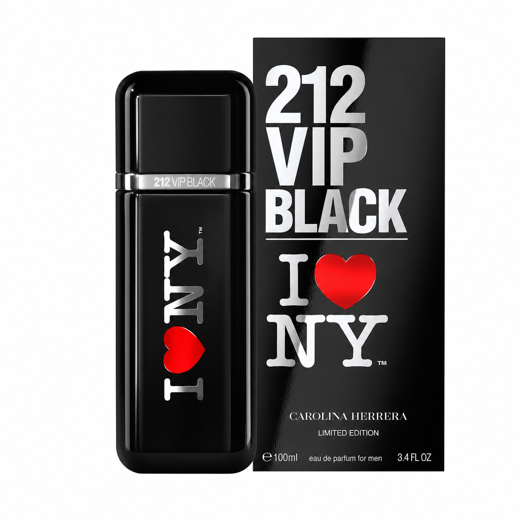 212 Vip Black I Love Ny Carolina Herrera - Perfume + caja