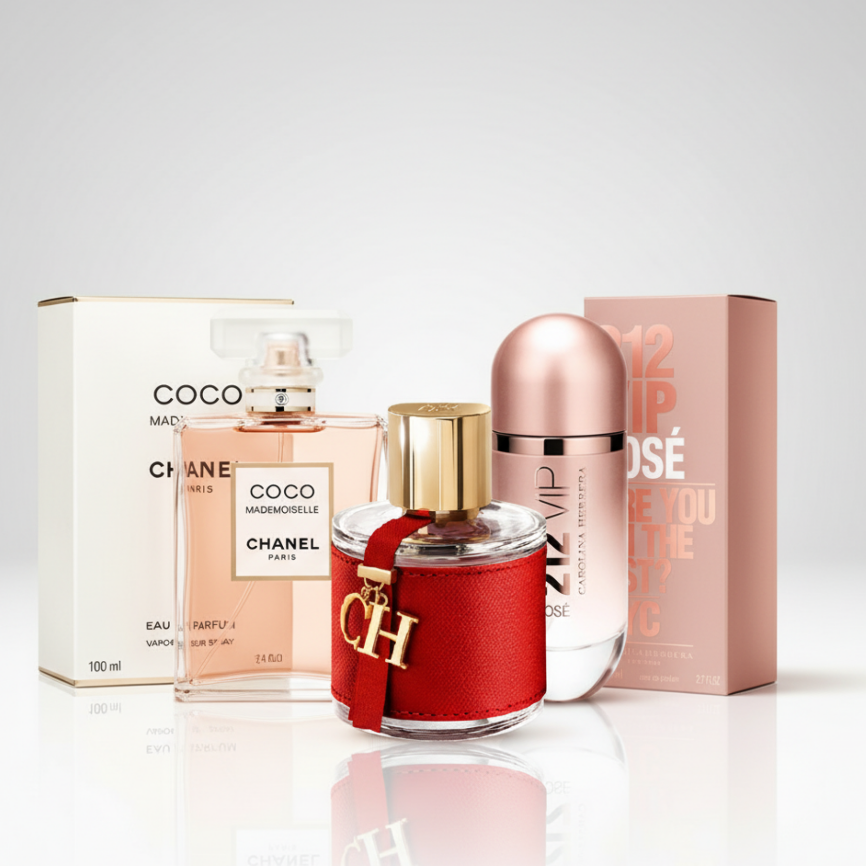 Combo Viral Coco Chanel 100ml + Ch fem 100ml + 212 vip rose 80ml