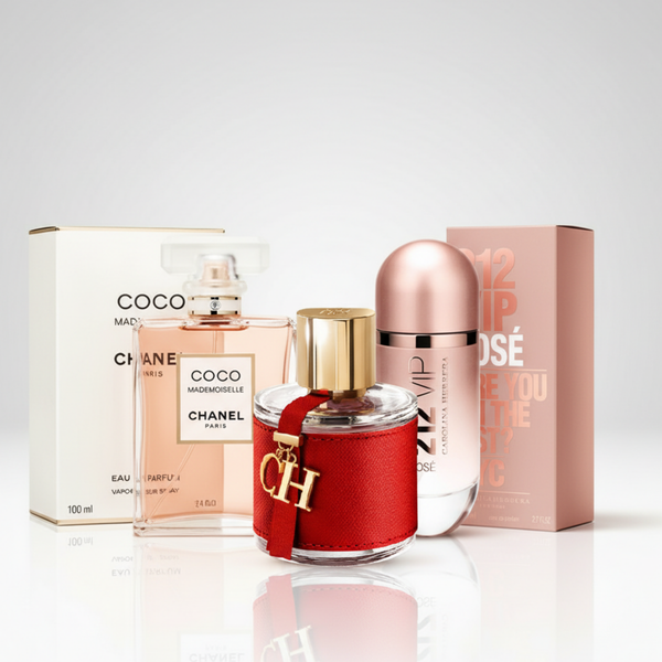 Combo Viral Coco Chanel 100ml + Ch fem 100ml + 212 vip rose 100ml
